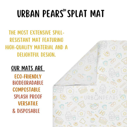 Urban Pears Disposable Splat Mats 30 Pack Breakfast Theme (photo 3)