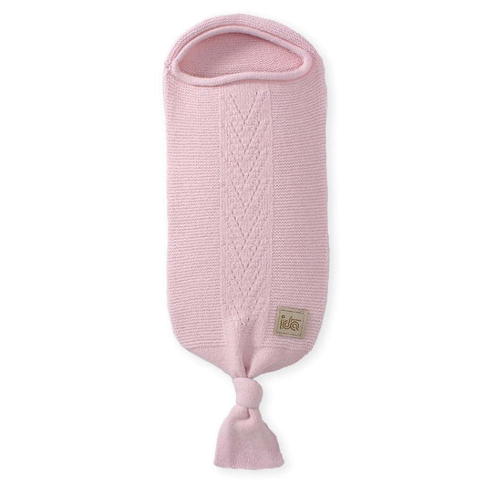 IDA Knitwear Cocoon Baby Blanket Soft Hattush Yarn Swaddle Sack Pink