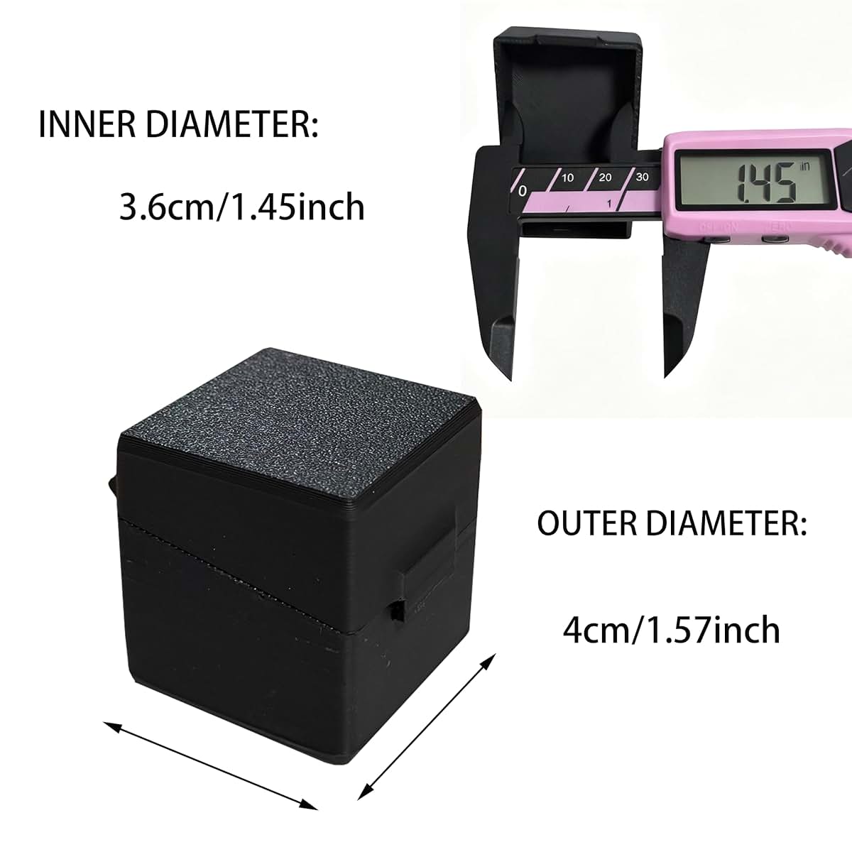 TAOVANA 2-Pack Storage Case for 1.25" Cube Black (photo 2)