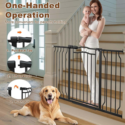 Theyfirst Extra Wide Pressure Mounted Baby Gate For Stairs And Doorways (photo 2)