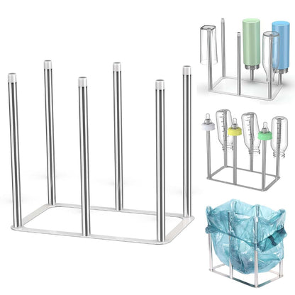 Shineflow Water Bottle Drying Rack, Stainless Steel Rack for Water Bottle, Plastic Bag Drying Rack,Space Saving (photo 2)