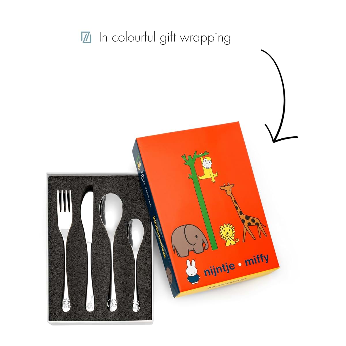 Zilverstad Miffy Zoo Children's Cutlery Set 4-Piece (photo 3)