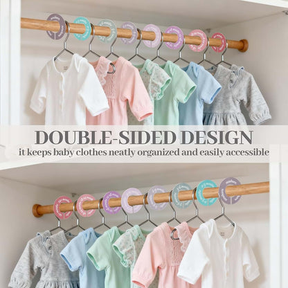 BabyOneStop 8 Pcs Baby Closet Dividers for NB-24 Months, Double-Sided Clothes Organizer