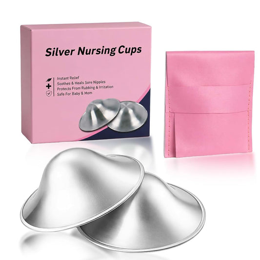 Raffino 999 Pure Silver Nursing Cups, X-Large Silver Nipple Covers