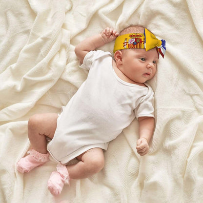 Wzycwb American Spain Flag Bow Baby Headband For Infants (photo 4)