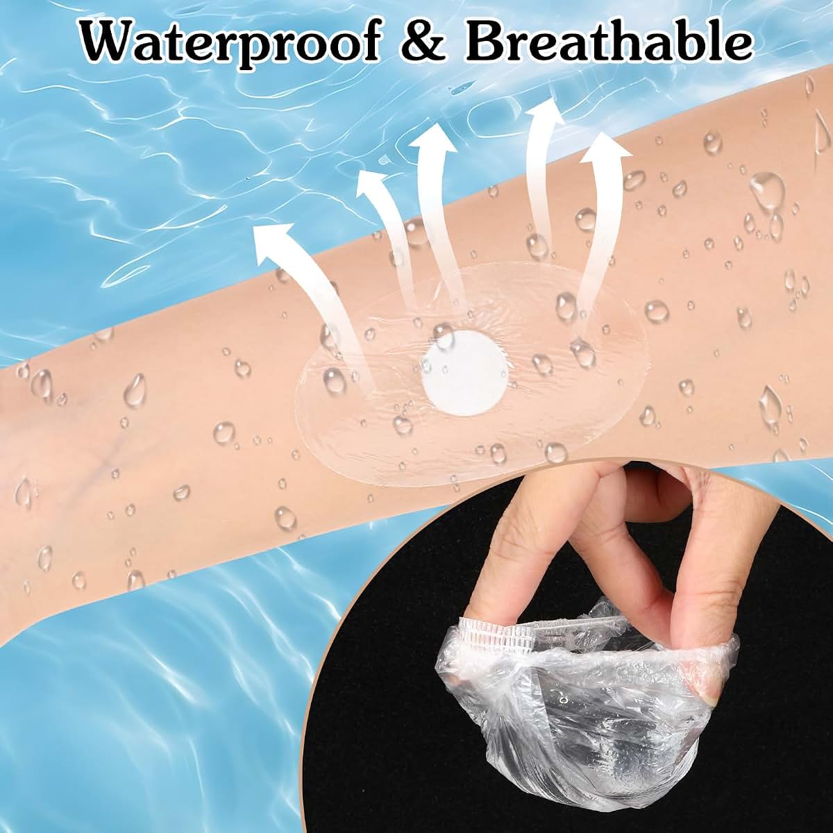 Gsbnjuy 200 Pcs Shower Bathing Ear Covers Baby Ear Covers Baby Showers Cap Ears Protection Water-proof Ears Stickers (photo 4)