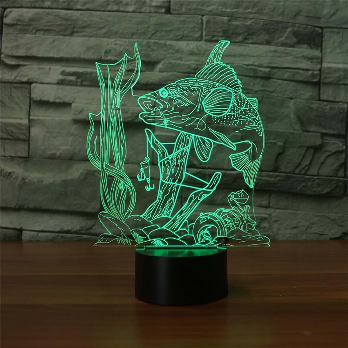 Fishing 3D Illusion Night Light for Kids Room Decoration