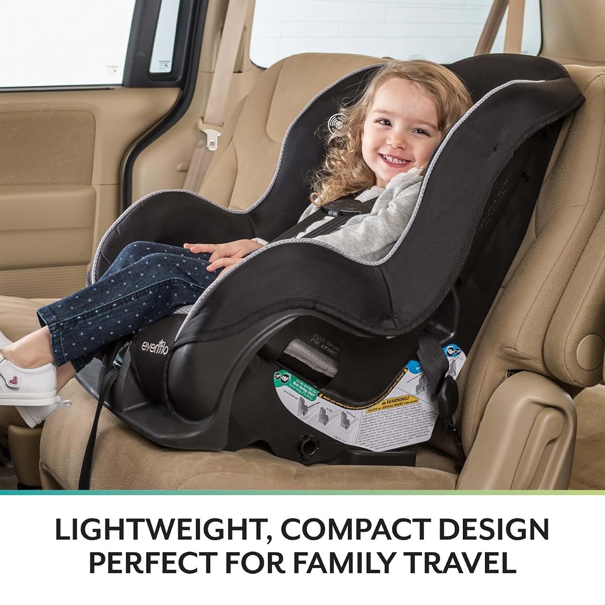 Evenflo Tribute LX Convertible Car Seat for Rear-Facing and Forward-Facing Travel