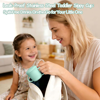 Mity rain Stainless Steel Sippy Cup Green