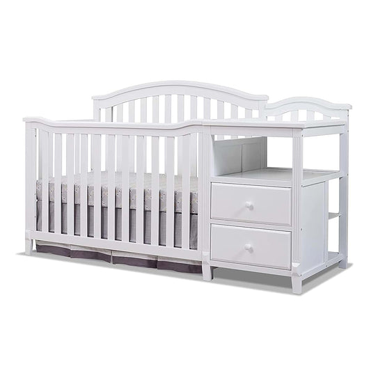 Sorelle Furniture Berkley Crib and Changer with Slat Panel Back Classic -in- Convertible Diaper Changing Table