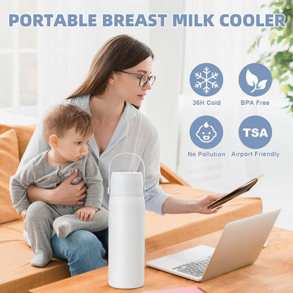 Momify 20oz Portable Breastmilk Storage Bottle in White (photo 2)