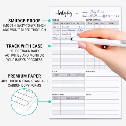 321Done Baby Daily Log Book With Carbon Copies, 50 Sets (photo 3)