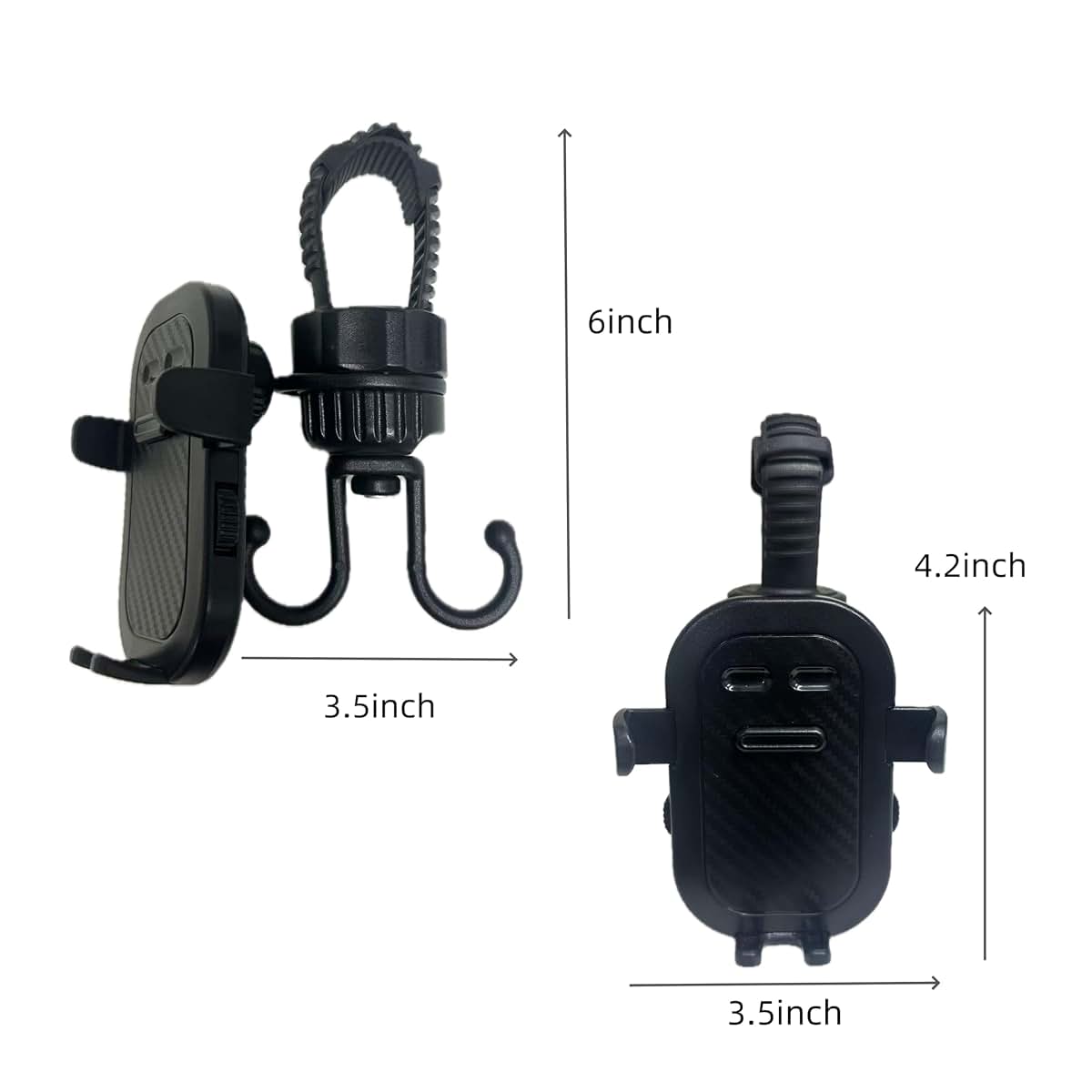 Ezkindheit 2-in-1 Hook & Phone Holder - Universal Stroller Accessory (photo 4)