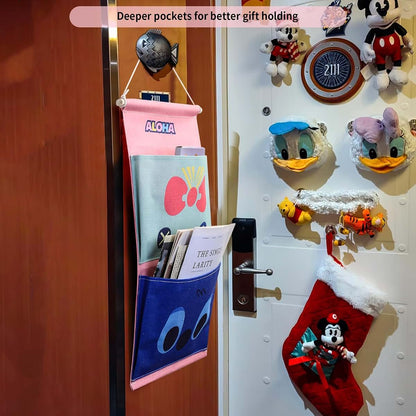 Sussie Daddy Fish Extender Hanger for Disney Cruise Gift Exchange, 2 Pockets