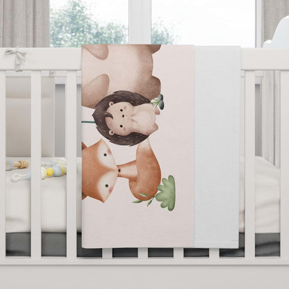 BabyOneStop Personalized Woodland Animal Baby Blanket