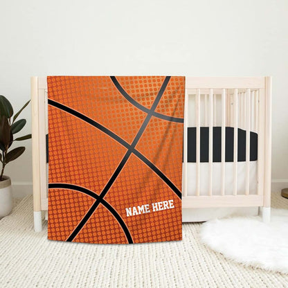 Gifts Everywhere Personalized Children's Super Basketball Baby Blankets for Boys Kids, Custom American Basketball (photo 4)