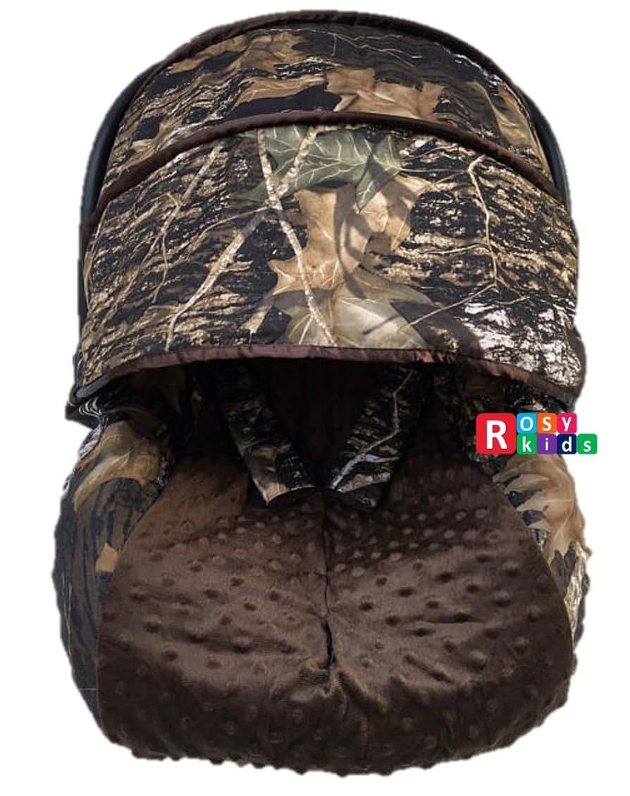 Rosy Kids Infant Car Seat Canopy Cover 3-Piece Kit In Camouflage Print (photo 3)