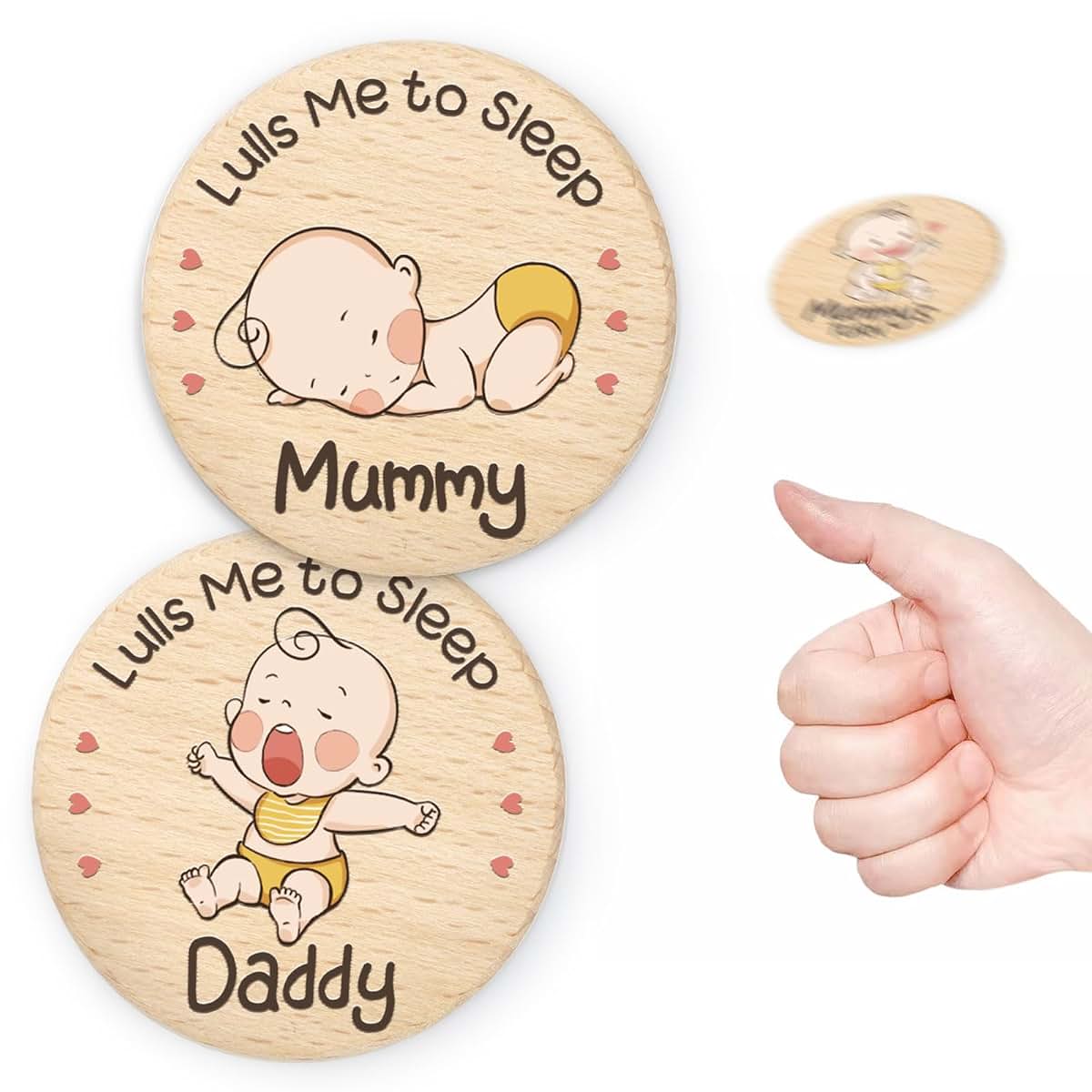 Parent Decision Coin Set | Natural Wood Gift for New Mom and Dad
