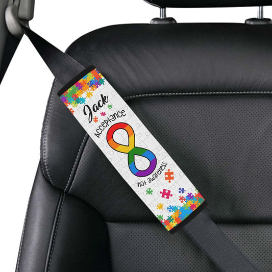 26Thelia Acceptance Not Awareness Autism Awareness Seat Belt Cover for Kid Family Special Need Autistic Medical Alert