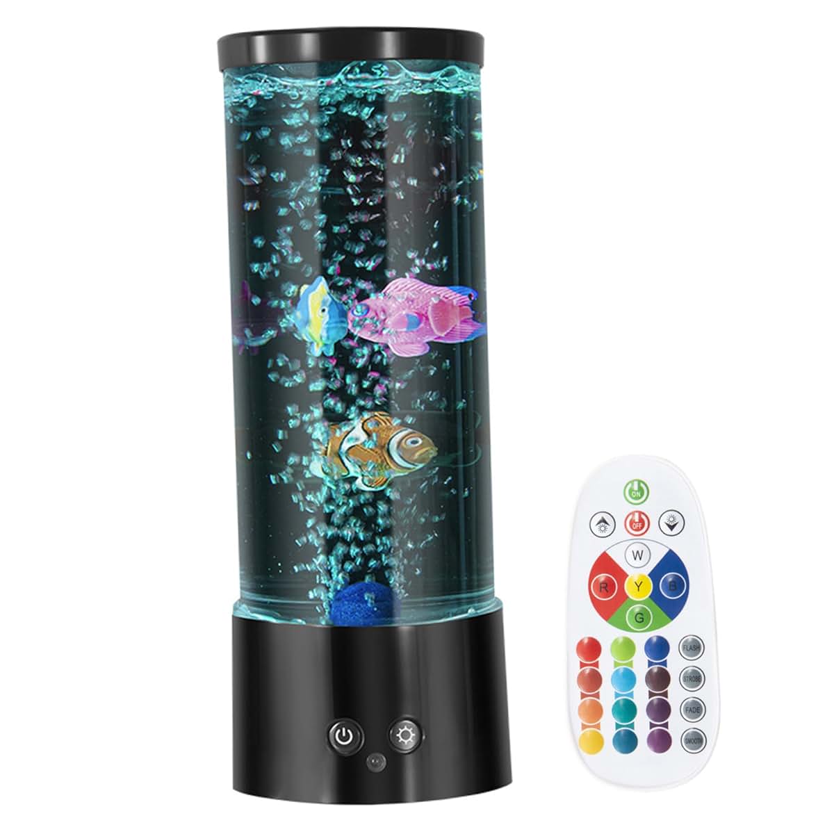 Bemonew Fish Lamp Fish Bubble Lamp Multi-Color Changing Bubble with Remote Control USB/Battery-Operated Light for Kids (photo 2)