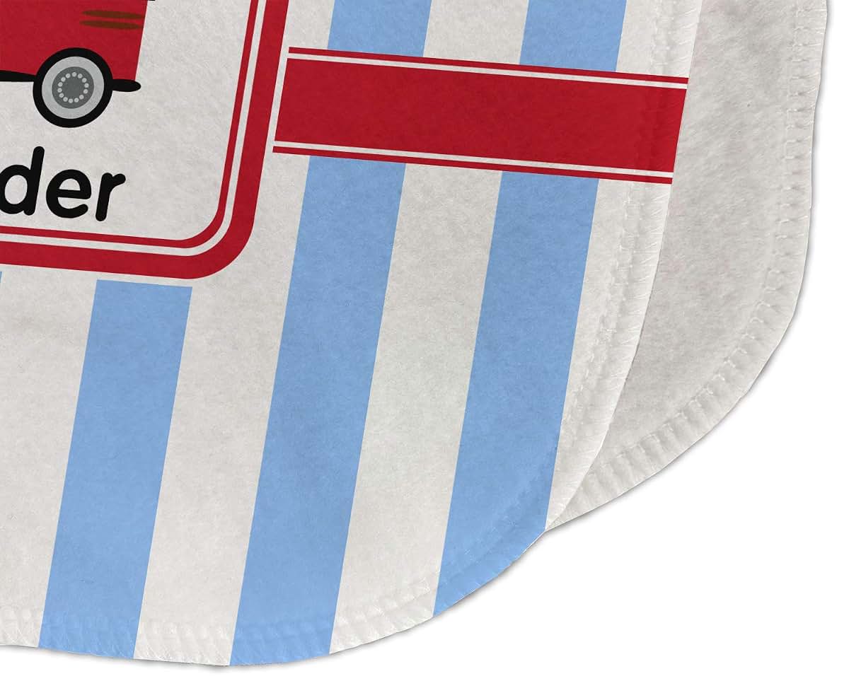Baby Milano Personalized Firetruck Burp Cloth Fleece With Name Or Text (photo 3)
