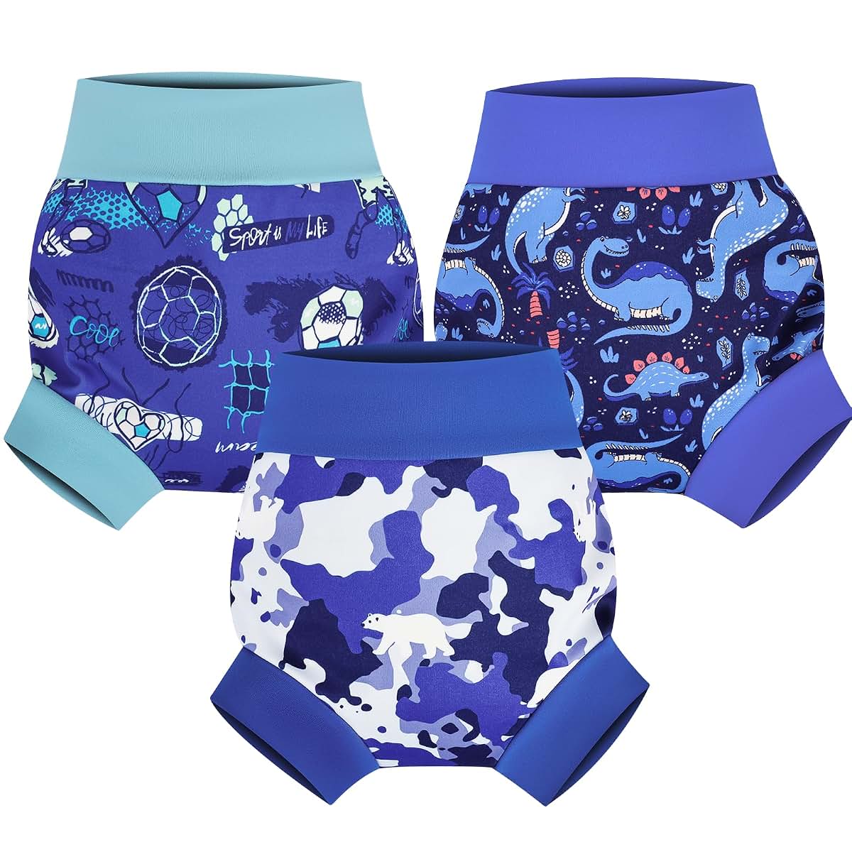 MomEasier Reusable Swim Diapers 3-Pack For Toddlers