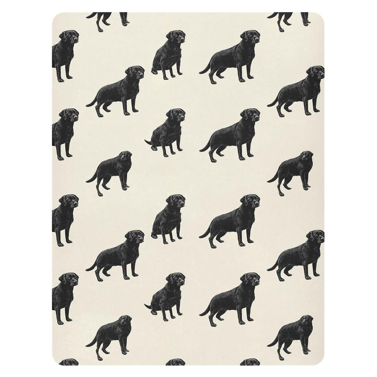 Pfrewn Black Labrador Retriever Fitted Crib Sheet