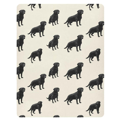 Pfrewn Black Labrador Retriever Fitted Crib Sheet
