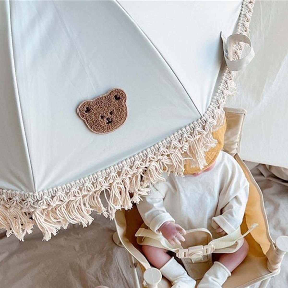 BreezeTrading Parasol Tent Pram Umbrella With Clip, Bear Design (photo 2)