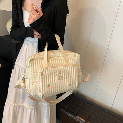 BabyOneStop Embroidered Diaper Organiser Mother Bag with Multiple Compartments