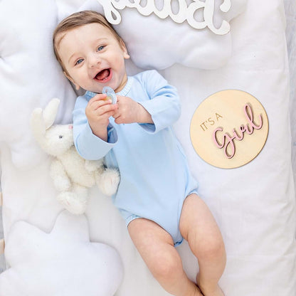 BabyOneStop It's a Girl Sign Wooden Plaque for Baby Room Decoration