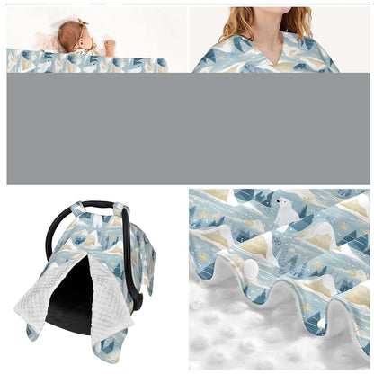 Muishi Polar Bear Baby Car Seat Canopy Nursing Cover