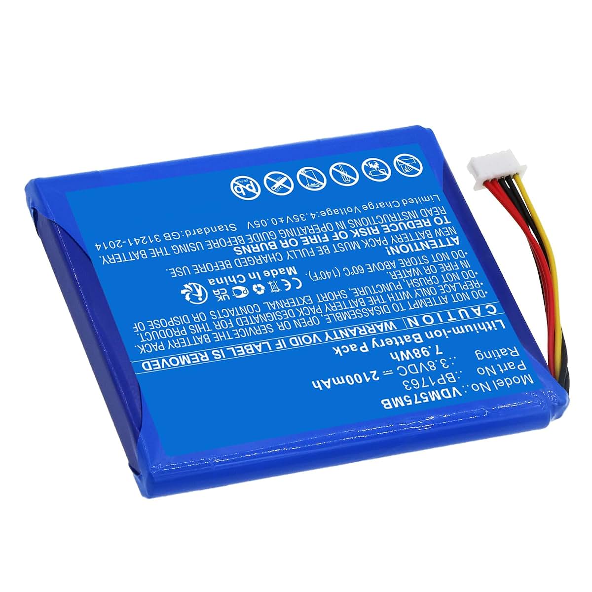 KH KAM HUA BP1763 Replacement Battery for V-Tech Video Baby Monitors (photo 2)