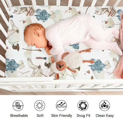 Kastlee Watercolor Owl Crib Sheet