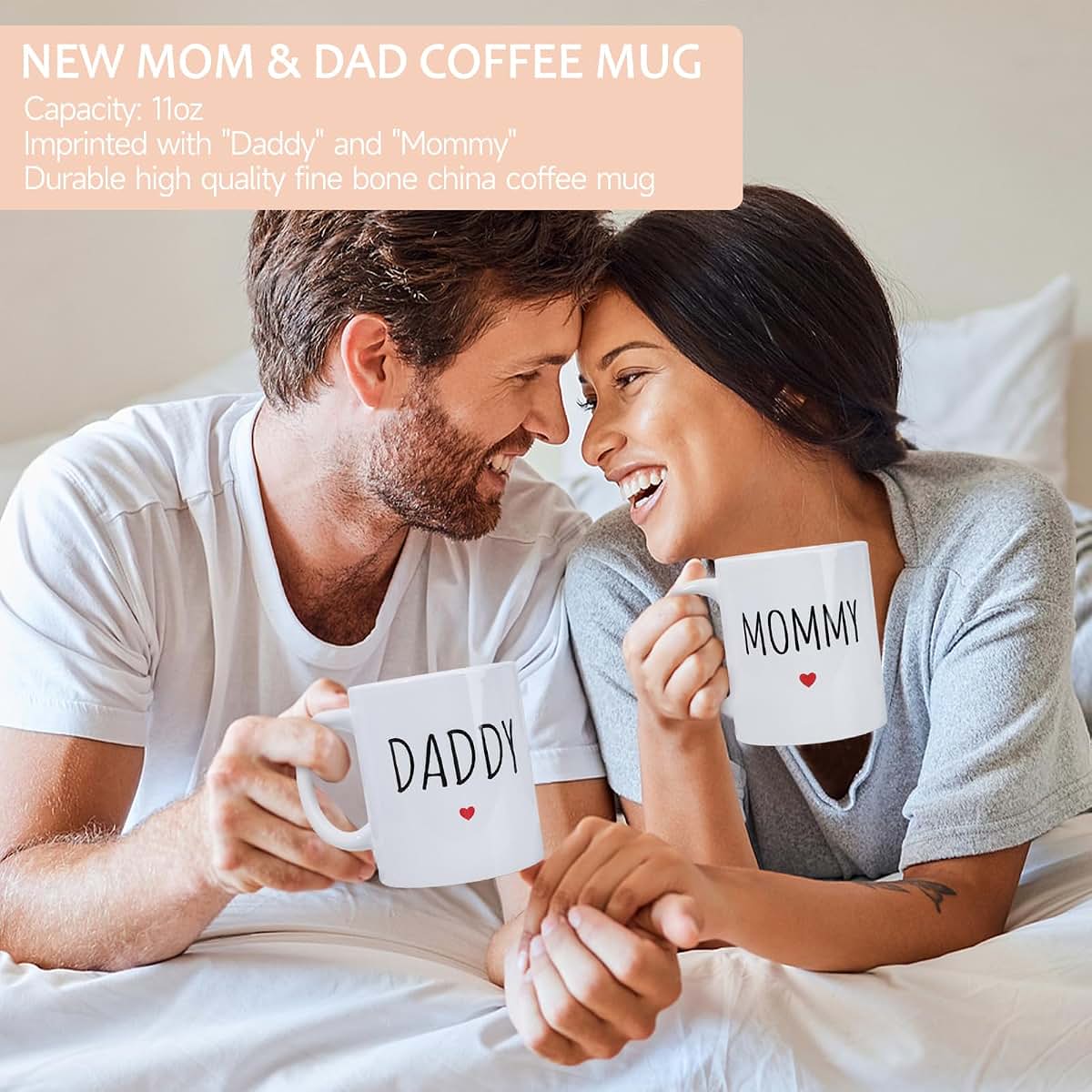 Kjtao New Mom Gift Basket With Mugs Swaddle And Baby Clothes