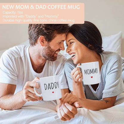 Kjtao New Mom Gift Basket With Mugs Swaddle And Baby Clothes