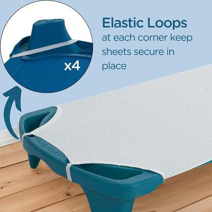 Angeles Value Line White Cot Sheets for Daycare and Toddler Cots