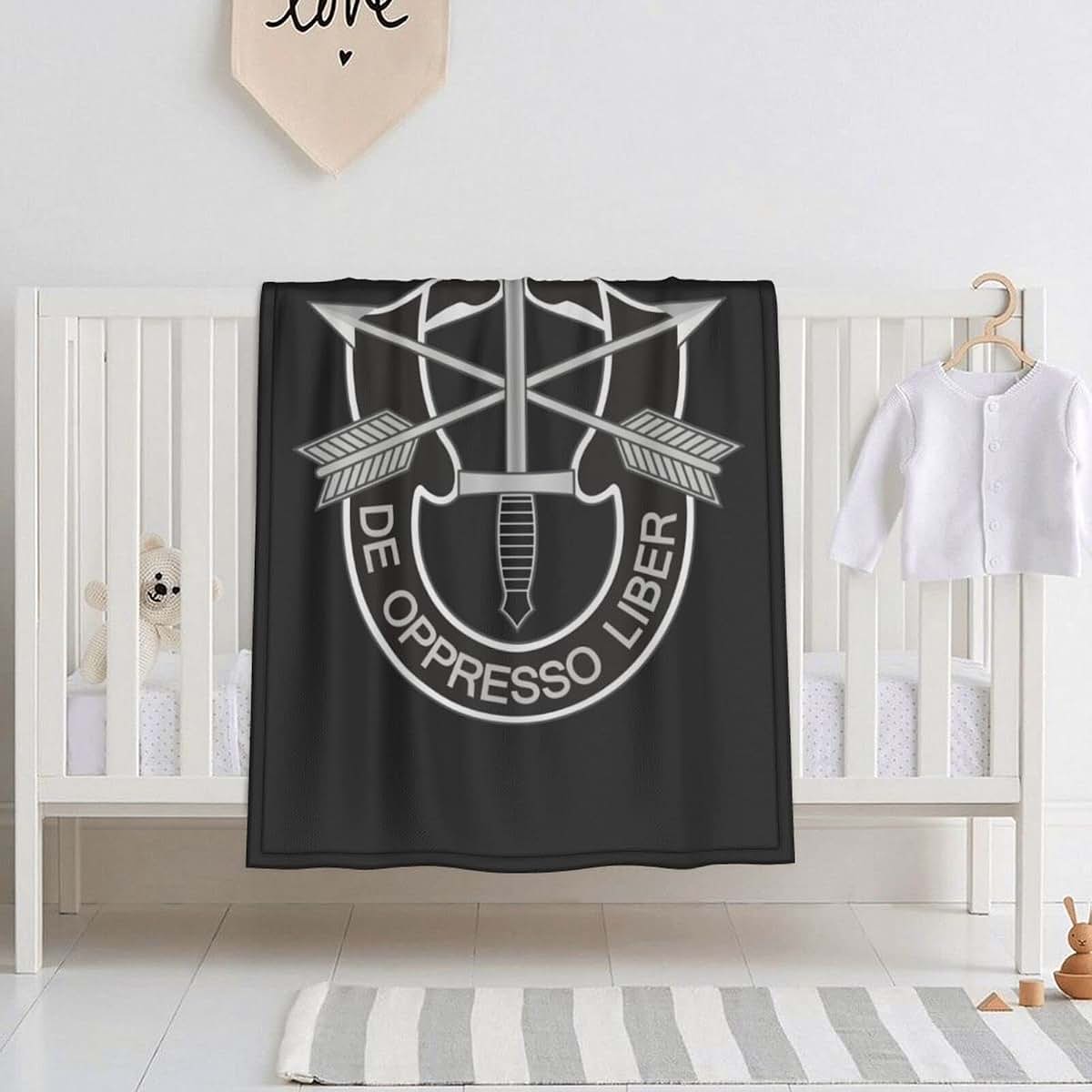 FULVO Baby Blanket 19th Special Forces Group Crest Baby Swaddle Blankets 30"X 40" Blanket Shower Gifts Toddler Bedding