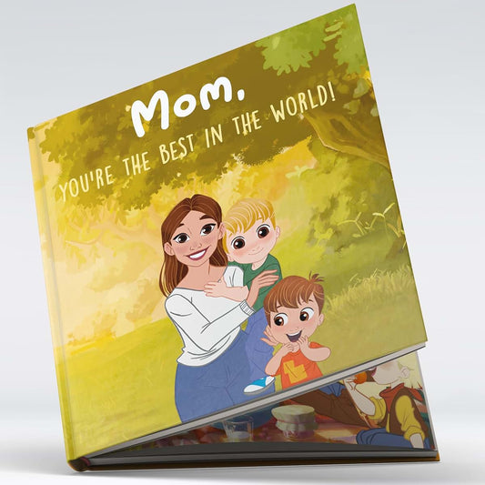 Mumablue Personalized Book for Mom with Child's Avatar and Personal Message | “Mom, You're the Best!” | Emotional Gift