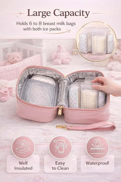 MaddiSol Breast Milk Cooler Bag with 2 Ice Packs for Travel (photo 3)