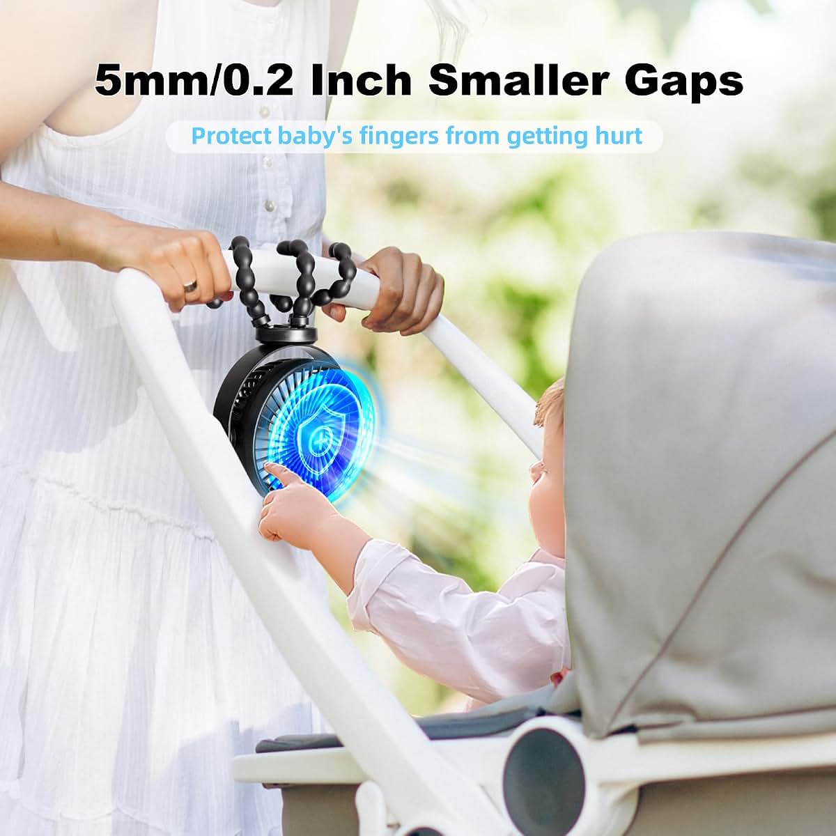 PaPaFboy Mini Portable Pram Fan Rechargeable Clip On Fan (photo 2)
