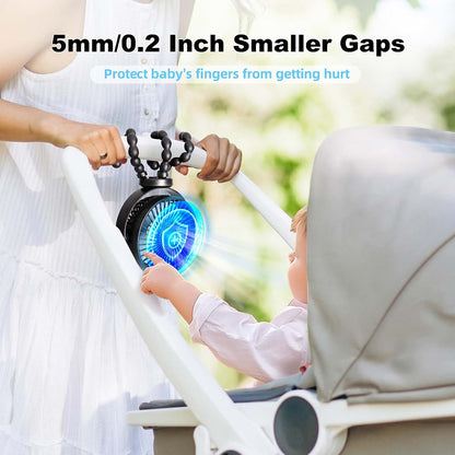 PaPaFboy Mini Portable Pram Fan Rechargeable Clip On Fan (photo 2)