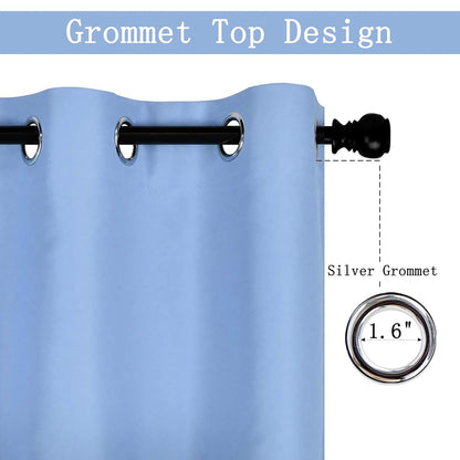 Decovsun Window Valances | Triple Weave Blackout Grommet Curtain Panel