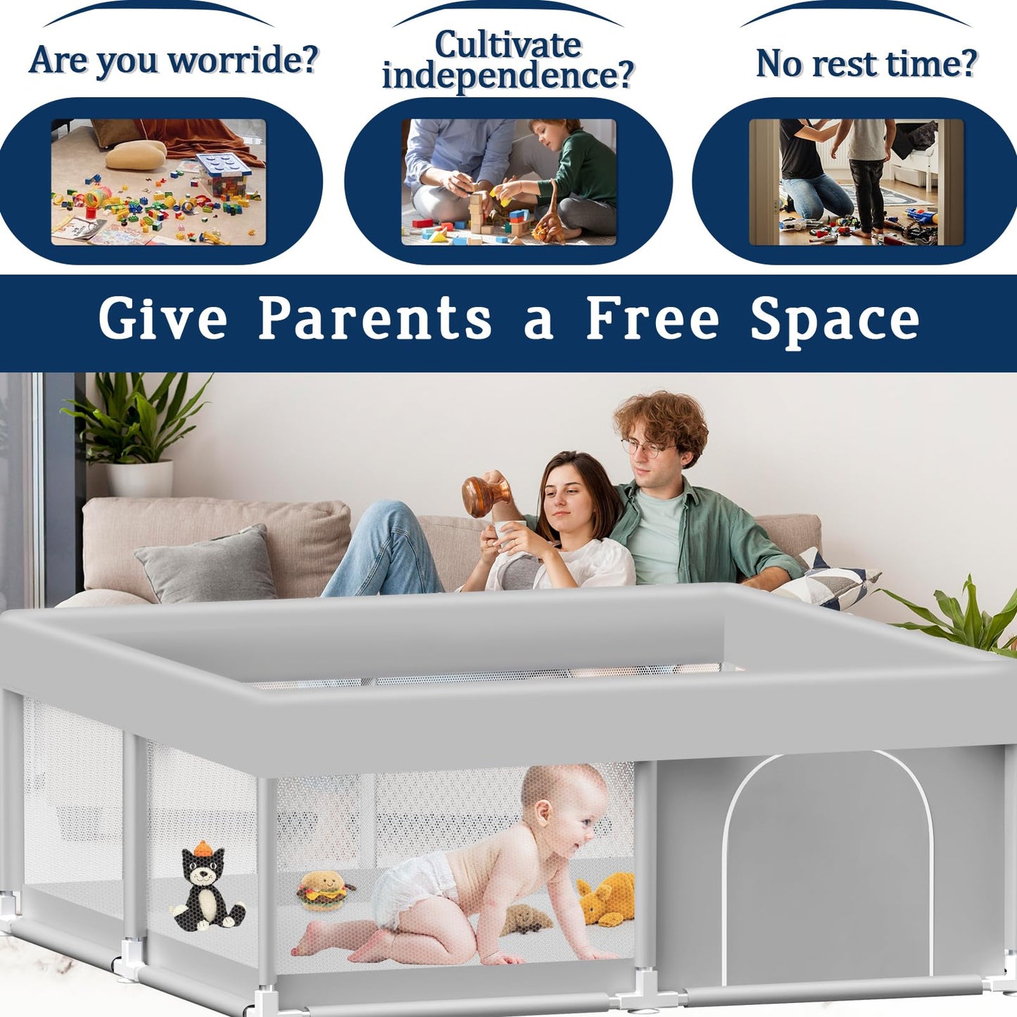 BabyOneStop Playpen 50x50 Inch