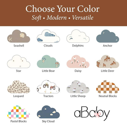 Ababy Custom Size Jersey Cotton Fitted Sheet In Neutral Blocks (photo 3)