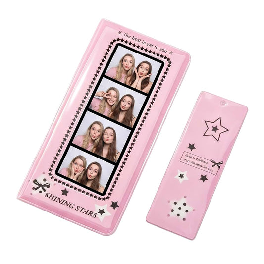 LIKEYO Photo Booth Album - Mini Black Star Photobooth Album Book