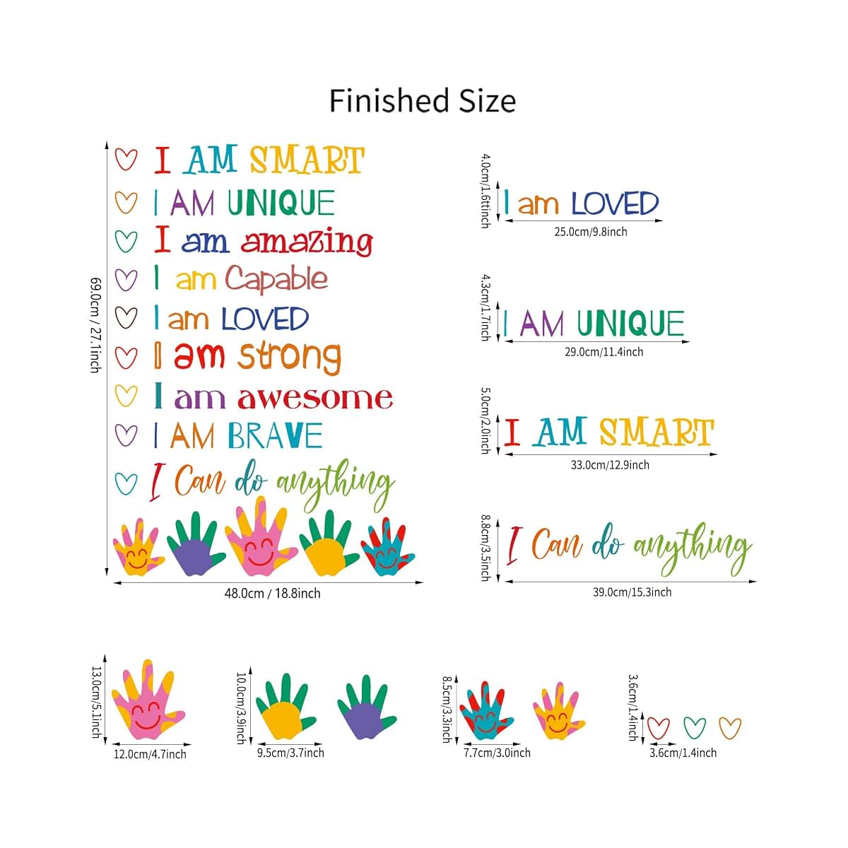 ADECNS Inspirational Wall Decals Positive Saying Sticker