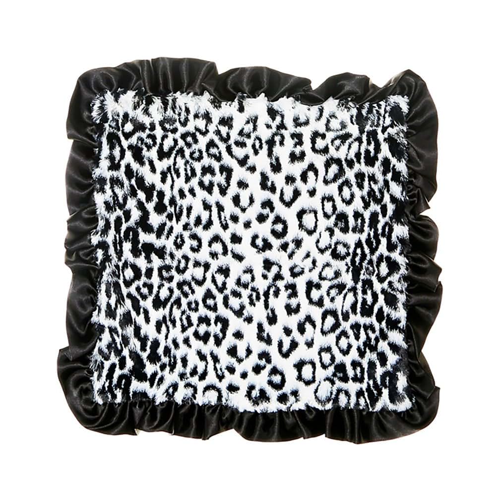 Max Daniel Designs Max Daniel Black Jaguar Security Blanket- Jaguar Front and Satin Back with Black Ruffle