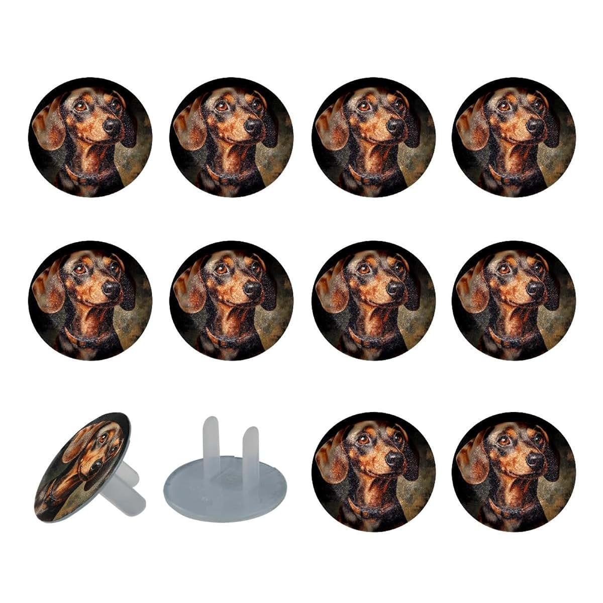 CDGIRUOWUNV Brown Dachshund Dog Outlet Covers Baby Proofing