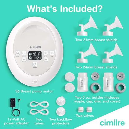 Cimilre S6 Adjustable Double Electric Breast Pump with LCD Display and Night Light